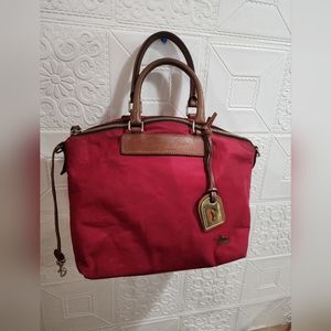 Athletic red Dooney & Bourke beg